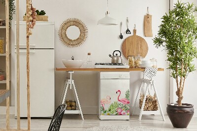 Capa magnética para máquina de lavar louça Dois flamingos