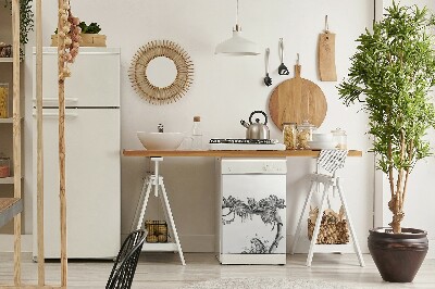 Painel magnético para máquina de lavar louça Chitas em um galho