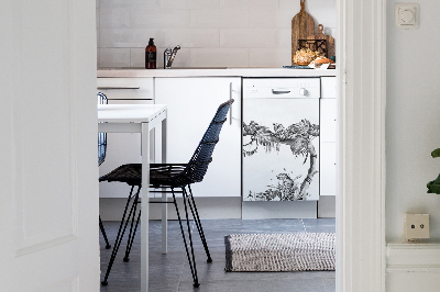 Painel magnético para máquina de lavar louça Chitas em um galho