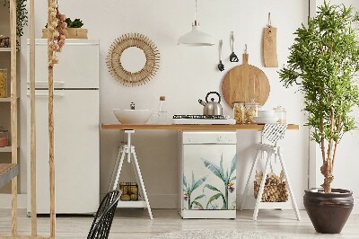 Capa magnética para máquina de lavar louça Vegetação da selva