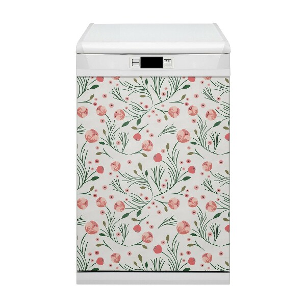 Painel magnético para máquina de lavar louça Papoulas vintage