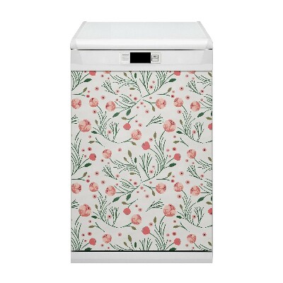 Painel magnético para máquina de lavar louça Papoulas vintage