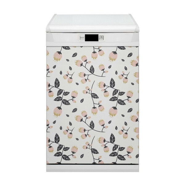 Painel magnético para máquina de lavar louça Vintage de primavera