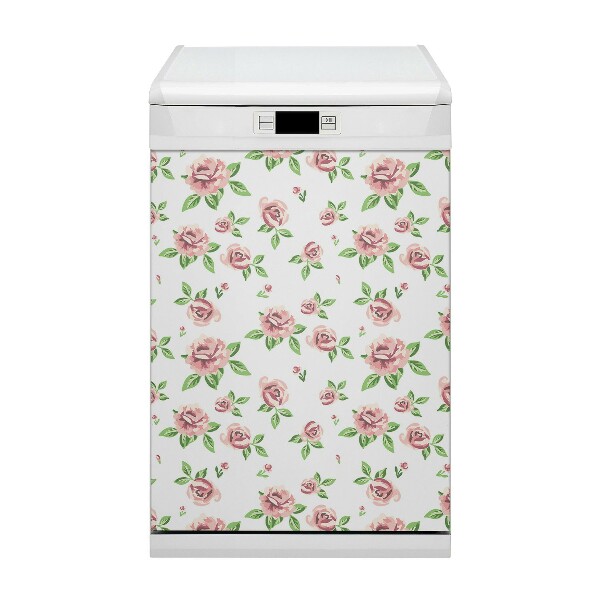 Painel magnético para máquina de lavar louça Flores em tons pastel