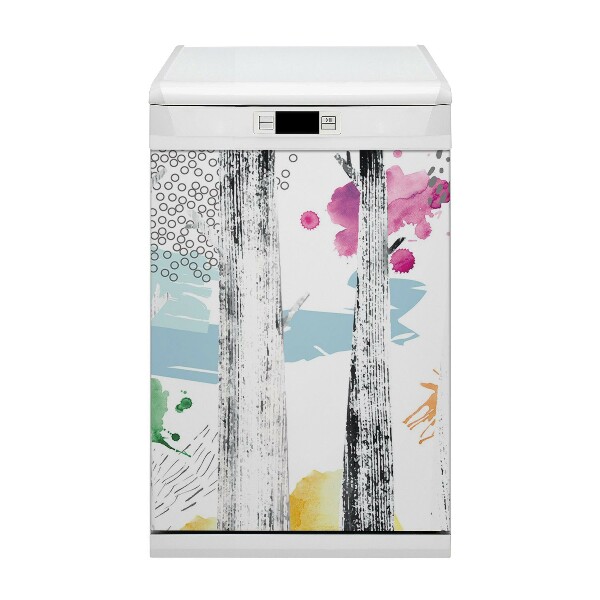 Capa magnética para máquina de lavar louça Abstração Florestal