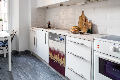 Painel magnético para máquina de lavar louça Floresta de Outono