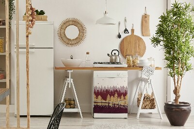 Painel magnético para máquina de lavar louça Floresta de Outono