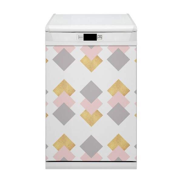 Painel magnético para máquina de lavar louça Losangos coloridos