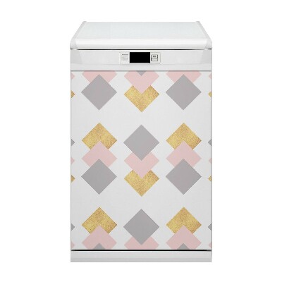 Painel magnético para máquina de lavar louça Losangos coloridos
