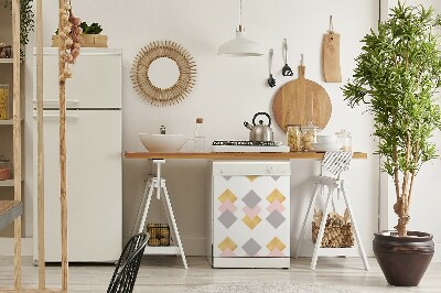 Painel magnético para máquina de lavar louça Losangos coloridos