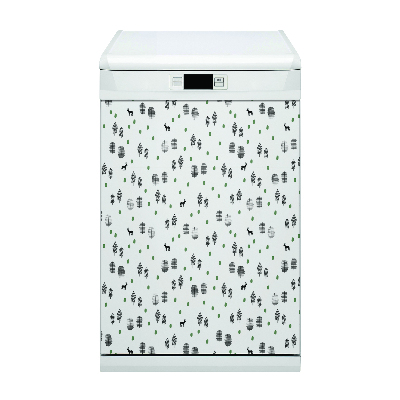 Painel magnético para máquina de lavar louça Veados na floresta