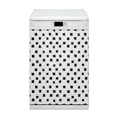 Capa magnética para máquina de lavar louça Quadrados pintados