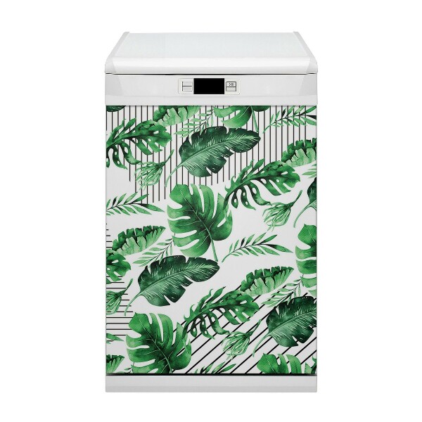 Capa magnética para máquina de lavar louça Pontos e folhas