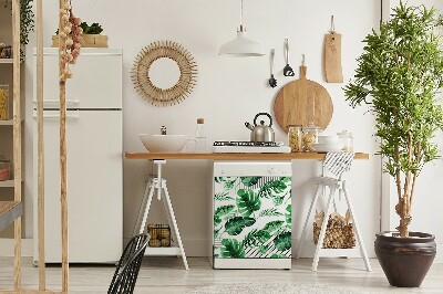 Capa magnética para máquina de lavar louça Pontos e folhas