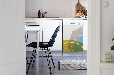 Painel magnético para máquina de lavar louça Figuras geométricas