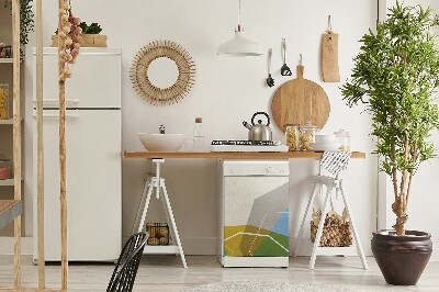 Painel magnético para máquina de lavar louça Figuras geométricas