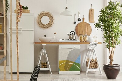 Painel magnético para máquina de lavar louça Figuras geométricas