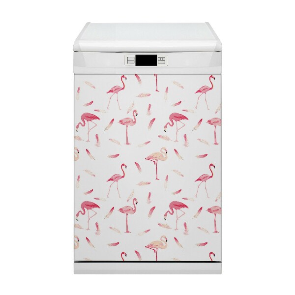 Capa magnética para máquina de lavar louça Um bando de flamingos