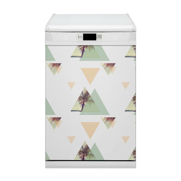 Painel magnético para máquina de lavar louça Palmeiras em triângulos