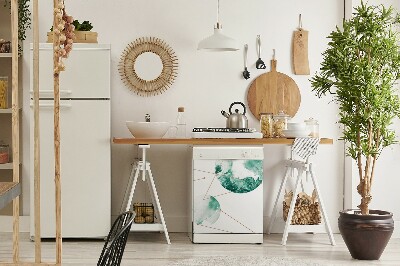 Painel magnético para máquina de lavar louça Luas de mármore