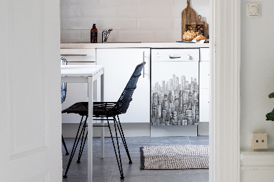 Capa magnética para máquina de lavar louça Cidade Negra