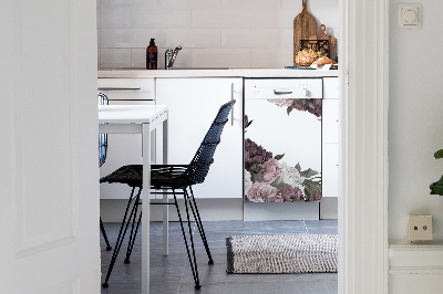 Capa magnética para máquina de lavar louça Peônias