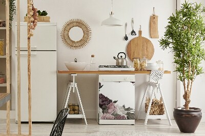 Capa magnética para máquina de lavar louça Peônias