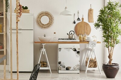 Painel magnético para máquina de lavar louça Flores de hortênsia