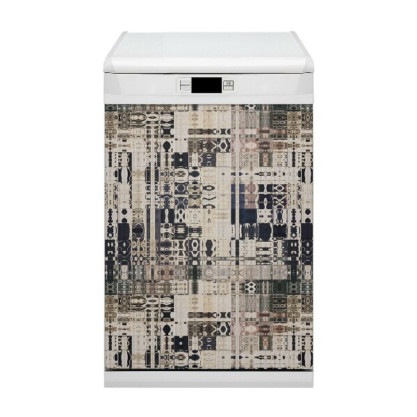 Capa magnética para máquina de lavar louça Azulejos estilo boho