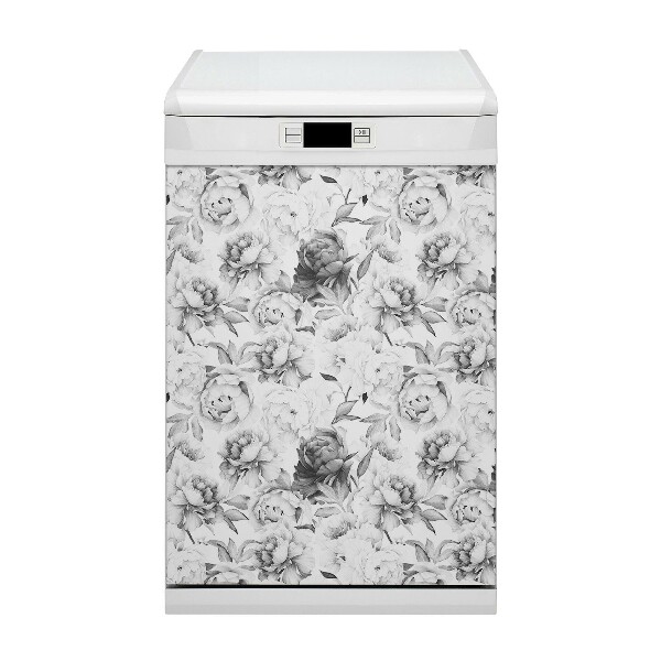 Capa magnética para máquina de lavar louça Peônias