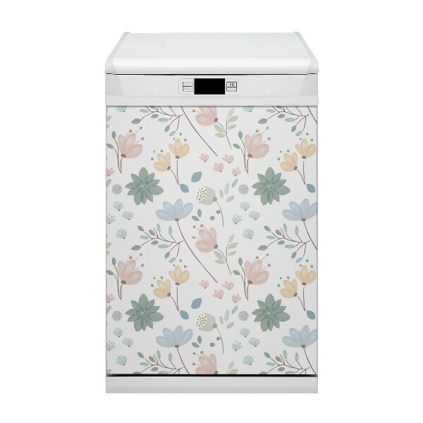 Capa magnética para máquina de lavar louça Flores da primavera