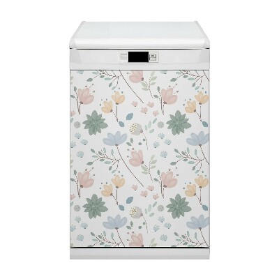 Capa magnética para máquina de lavar louça Flores da primavera