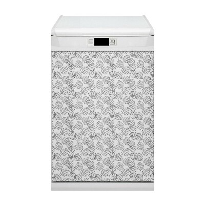 Painel magnético para máquina de lavar louça Padrão de folhas