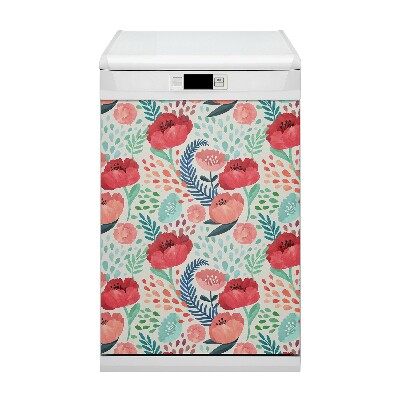 Capa magnética para máquina de lavar louça Papoulas