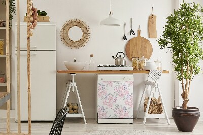 Painel magnético para máquina de lavar louça Padrão floral