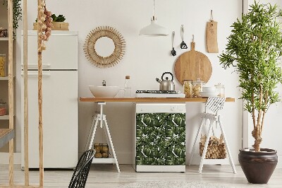 Capa magnética para máquina de lavar louça Folha de Monstera