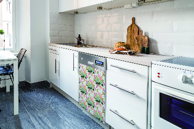 Painel magnético para máquina de lavar louça Flores pintadas