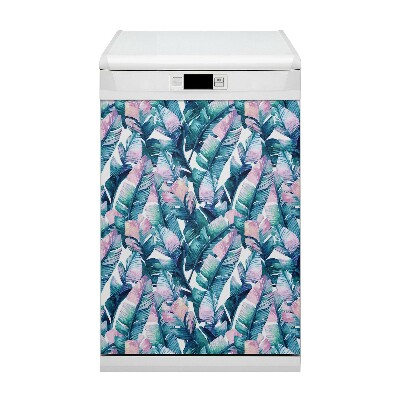 Capa magnética para máquina de lavar louça Folhas de arco-íris