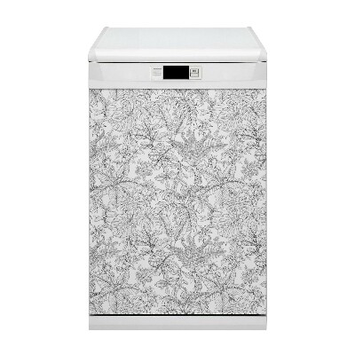 Capa magnética para máquina de lavar louça Esboço Tropical