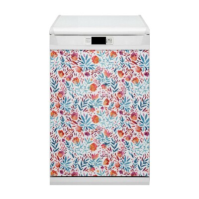 Capa magnética para máquina de lavar louça Papoulas vintage