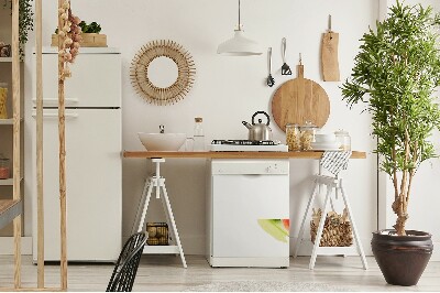 Capa magnética para máquina de lavar louça Flores da primavera