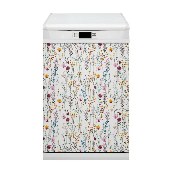 Capa magnética para máquina de lavar louça Flores silvestres