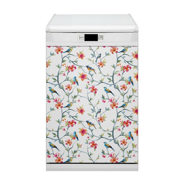 Capa magnética para máquina de lavar louça Pássaros nos galhos