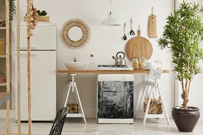 Capa magnética para máquina de lavar louça Flor tropical