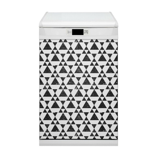 Capa magnética para máquina de lavar louça Triângulos pretos