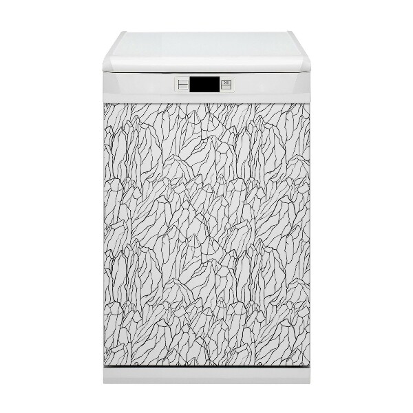 Capa magnética para máquina de lavar louça Esboço da montanha