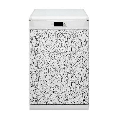 Capa magnética para máquina de lavar louça Esboço da montanha