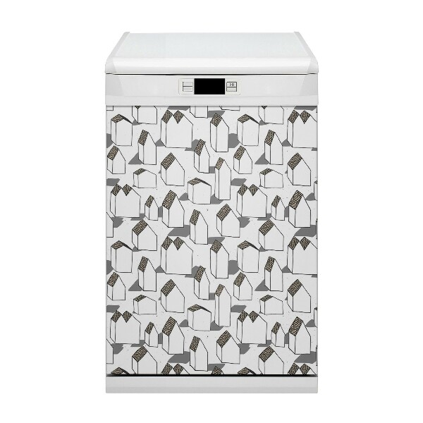 Painel magnético para máquina de lavar louça Casas modernas