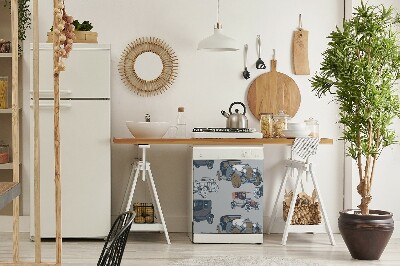 Painel magnético para máquina de lavar louça Carros clássicos