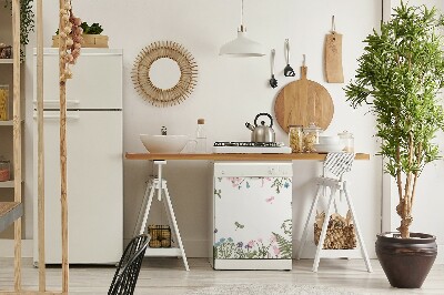 Capa magnética para máquina de lavar louça Flores da primavera